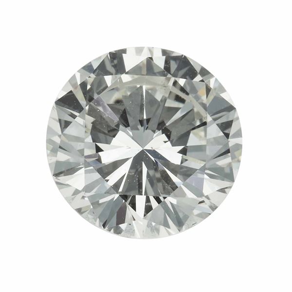 Diamante taglio brillante di ct 2.72, colore K, caratteristiche interne VS2, fluorescenza UV molto debole