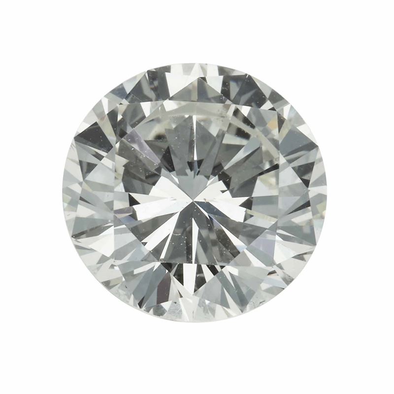 Diamante taglio brillante di ct 2.72, colore K, caratteristiche interne VS2, fluorescenza UV molto debole  - Asta Fine Jewels - Cambi Casa d'Aste