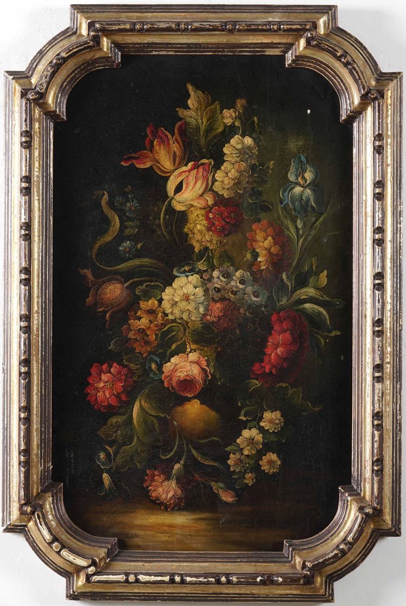 Pittore del XX secolo Fiori  - olio su tela - Auction 19th Century Paintings - Cambi Casa d'Aste