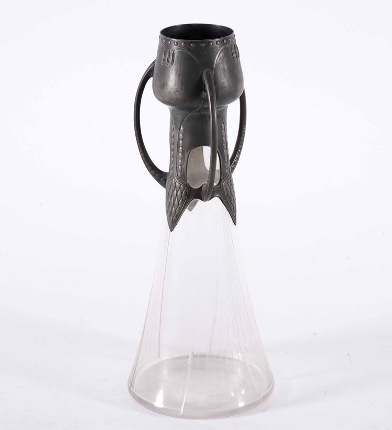 Vaso liberty in vetro e metallo WMF  - Auction Antique April - Cambi Casa d'Aste