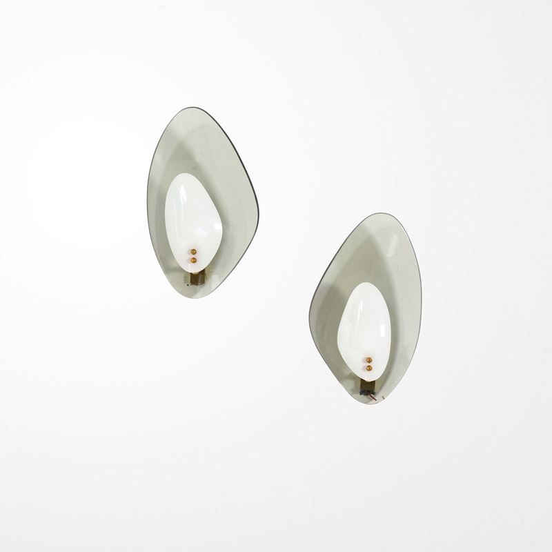 Cristal Art : Due lampade a parete  - Asta Design - Cambi Casa d'Aste