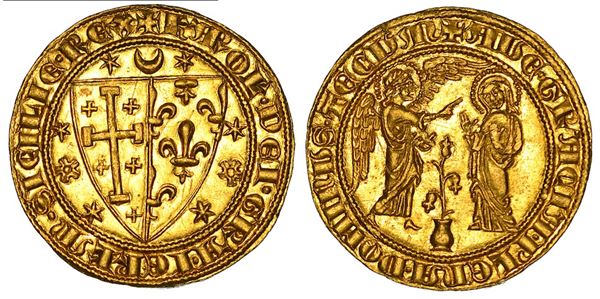NAPOLI. CARLO I D'ANGIÒ, 1266-1285. Saluto d'oro.