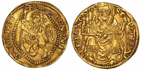 BOLOGNA. ANONIME DEI BENTIVOGLIO, 1446-1506. Doppio Bolognino d'oro.