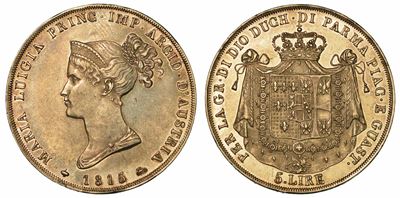 Parma. Maria Luigia D'austria, 1815-1847. 5 Lire 1815.