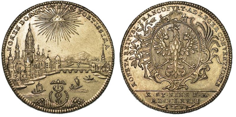 GERMANIA - FRANCOFORTE. Thaler 1772.  - Auction Numismatics - I - Cambi Casa d'Aste
