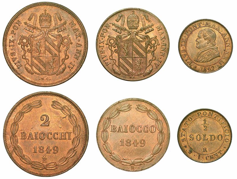 Lotto di tre monete.  - Auction Numismatics - I - Cambi Casa d'Aste