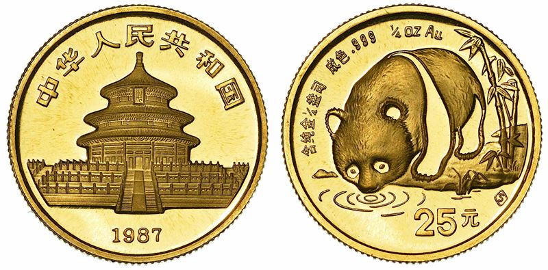 CINA. PEOPLE'S REPUBLIC, DAL 1949. 25 Yuan 1987.  - Asta Numismatica - I - Cambi Casa d'Aste