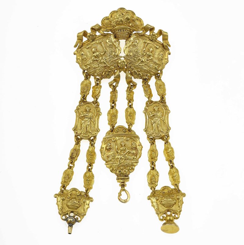 Gold châtelaine  - Auction Fine Jewels - Cambi Casa d'Aste