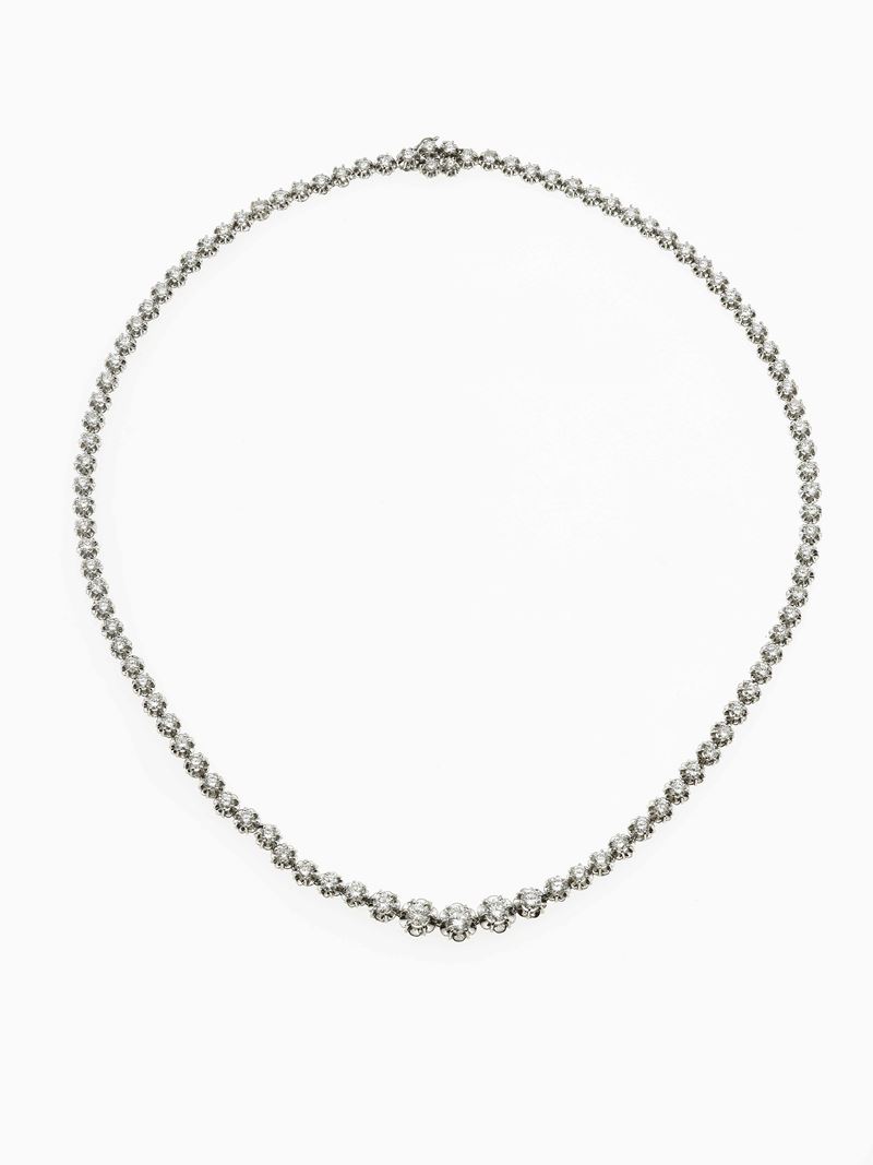 Brilliant-cut diamond necklace  - Auction Vintage Jewellery - Cambi Casa d'Aste