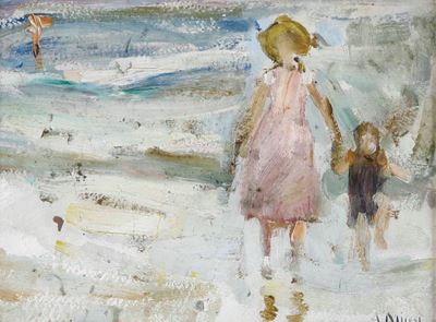Pittore del XIX-XX Secolo Due Bambine