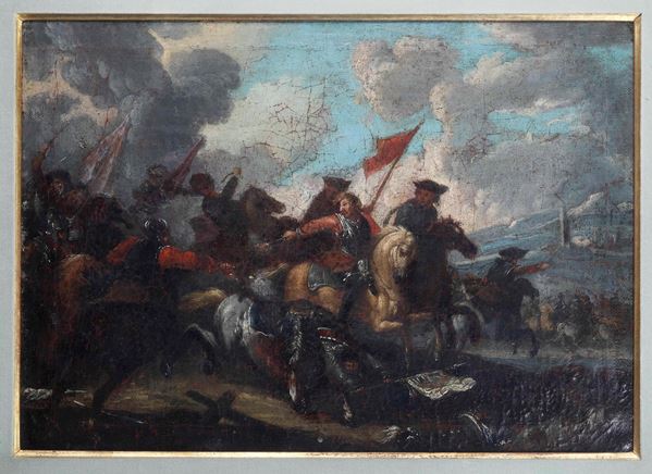 Pittore del XIX secolo Scena di battaglia