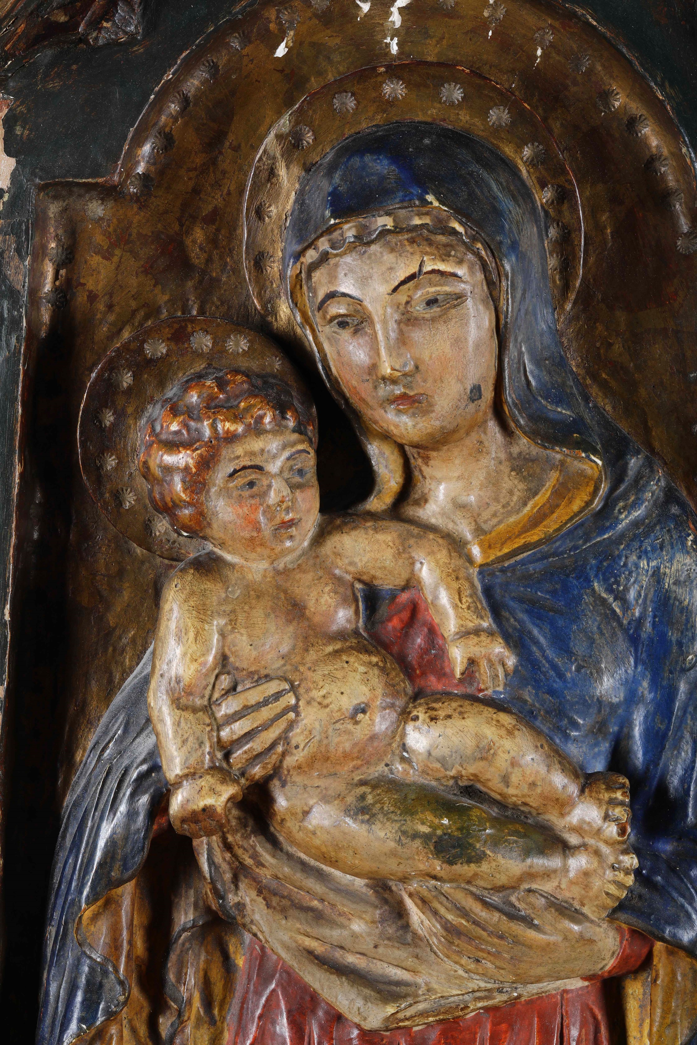 Rilievo Raffigurante Madonna con Bambino Entro Edicola nei Modi della Scultura Rinascimentale. XI...