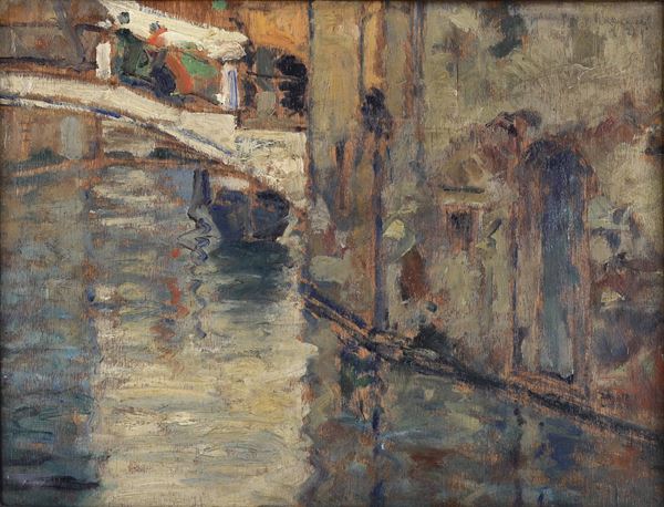 Pittore del XIX-XX secolo Canale veneziano