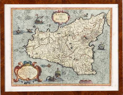 Giovanni Antonio Magini Regno di Sicilia...(1608), Bolognacarta Geografica Tratta dal “L’italia” ...