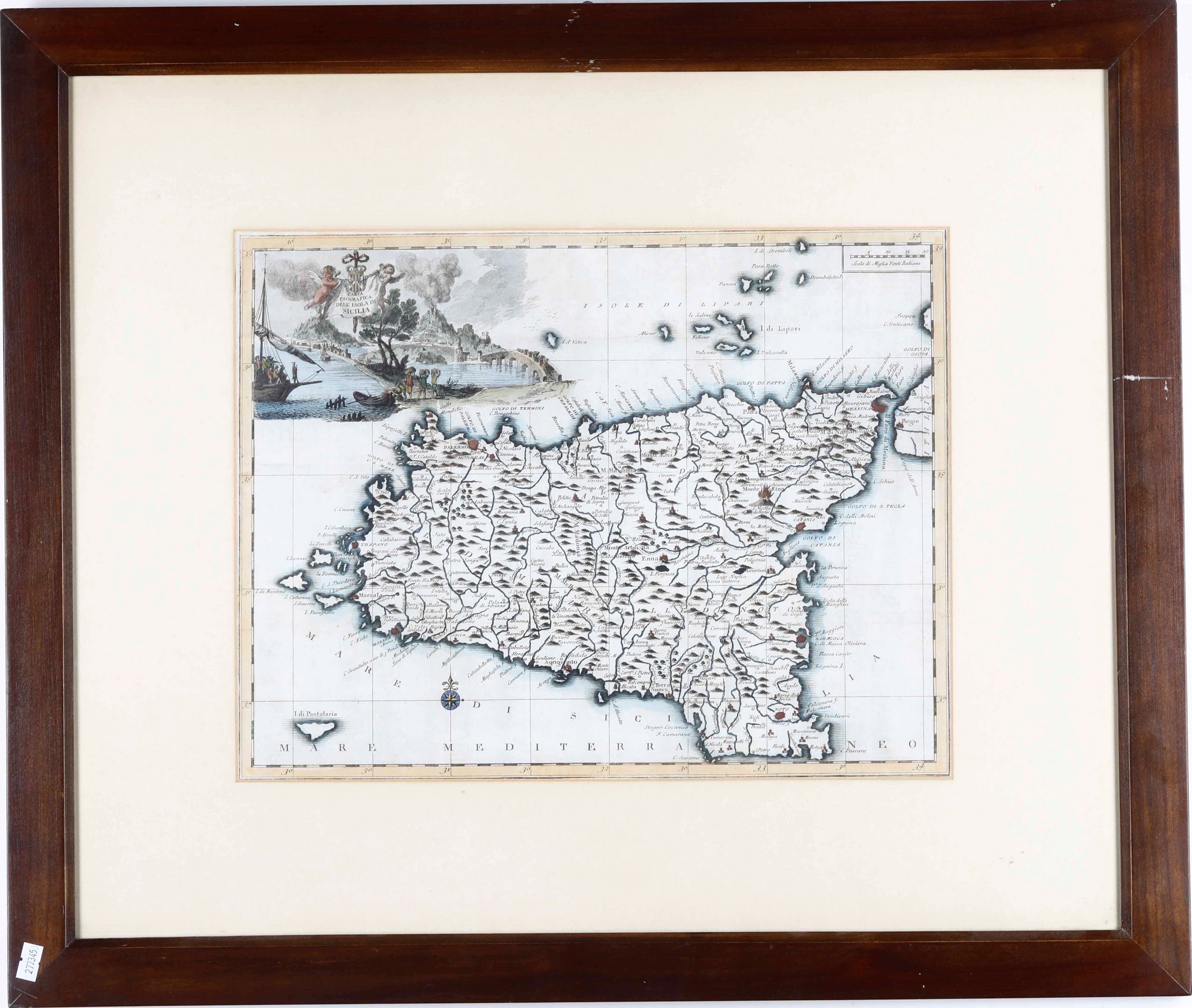 Giovanni Antonio Magini Regno di Sicilia...(1608), Bolognacarta Geografica Tratta dal “L’italia” ...