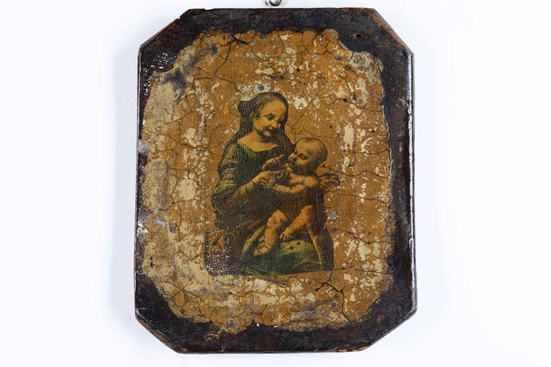 Madonna con Bambino su legno. XX secolo  - Asta Antiquariato - Cambi Casa d'Aste