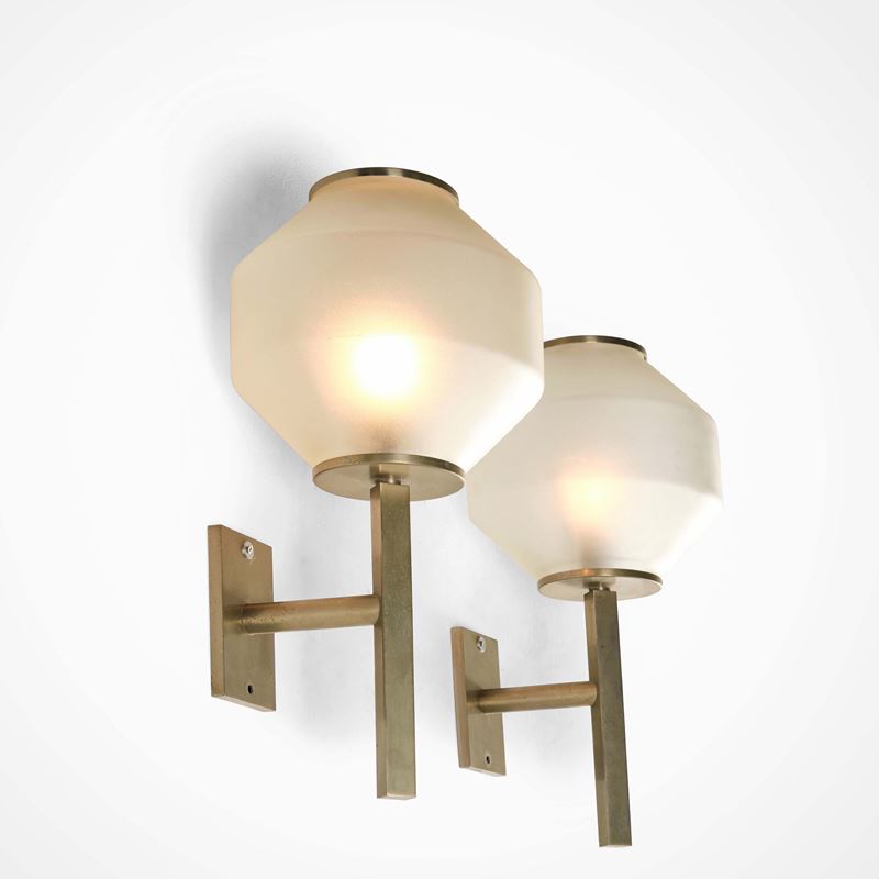 Angelo Lelii : Due grandi lampade a parete  - Asta Design Lab - Cambi Casa d'Aste