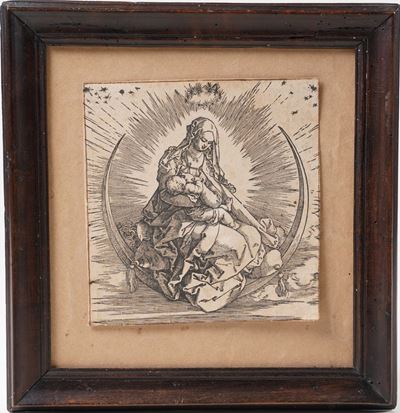 Albrecht Dürer. Incisione Tratta dalla Serie della Vita della Vergine (1510)- Madonna del Latte.