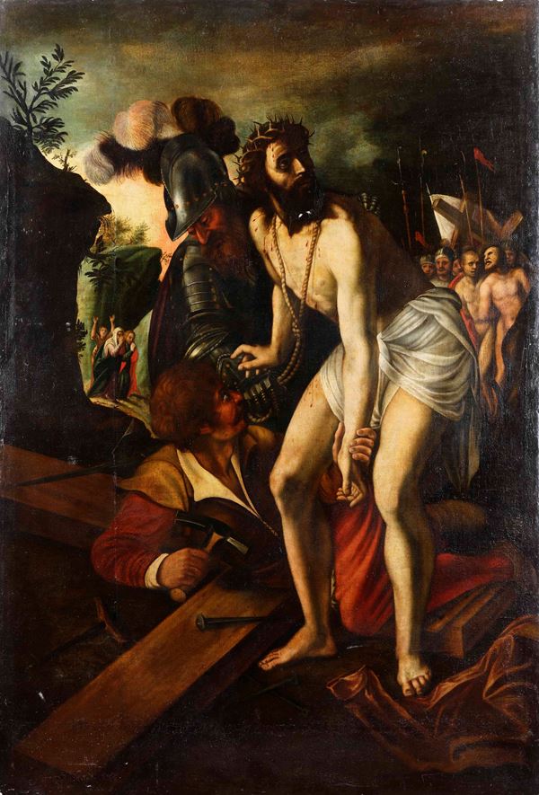 Vincenzo Campi - Scuola spagnola del XVII secolo Crocifissione di Cristo