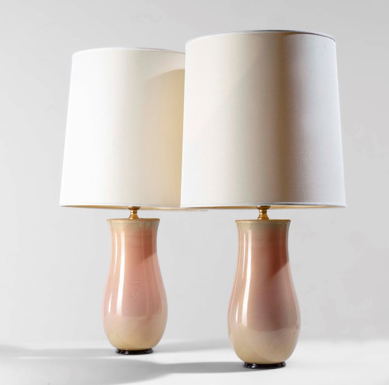 Tomaso Buzzi : Due lampade da tavolo  - Auction Design200 - Cambi Casa d'Aste