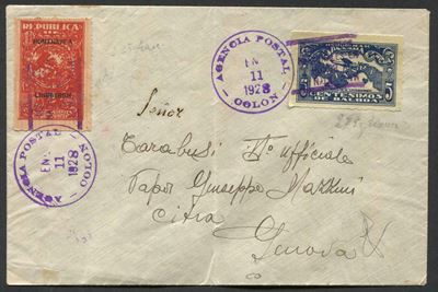 1928, Charles Lindbergh “good Will Tour”, Cover From Colon To Genoa (italy)
