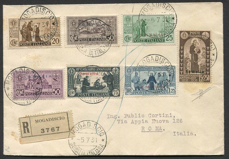 1931, Somalia, San Antonio  - Asta Storia Postale e Filatelia - Cambi Casa d'Aste