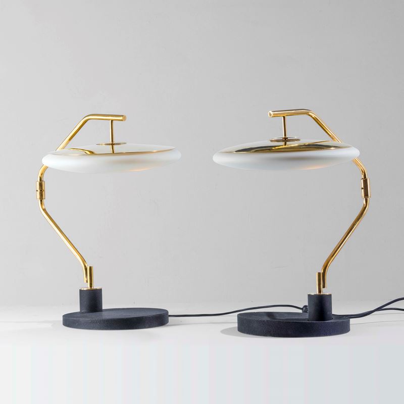 Max Ingrand : Due lampade da tavolo mod. 2488  - Auction Design200 - Cambi Casa d'Aste