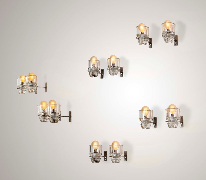 Marco Zanuso : Dodici lampade a parete  - Auction Design200 - Cambi Casa d'Aste