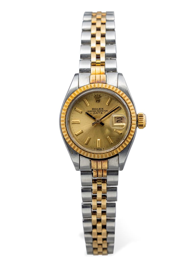 Rolex : Date ref 6917, steel and gold champagne dial, Jubilee bracelet  - Auction Wrist Watches - Cambi Casa d'Aste