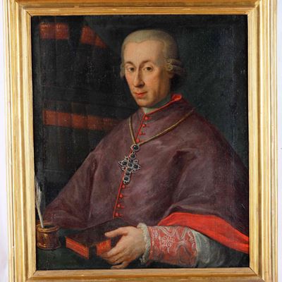 Scuola del XVIII Secolo Ritratto di Prelato nello Studio