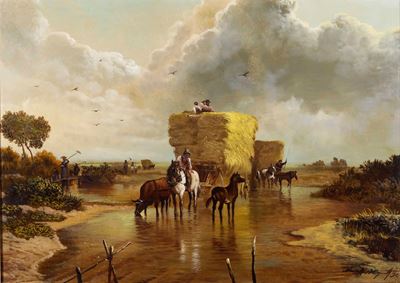 Mario Rosario Allegretti (1945) Paesaggio Campestre
