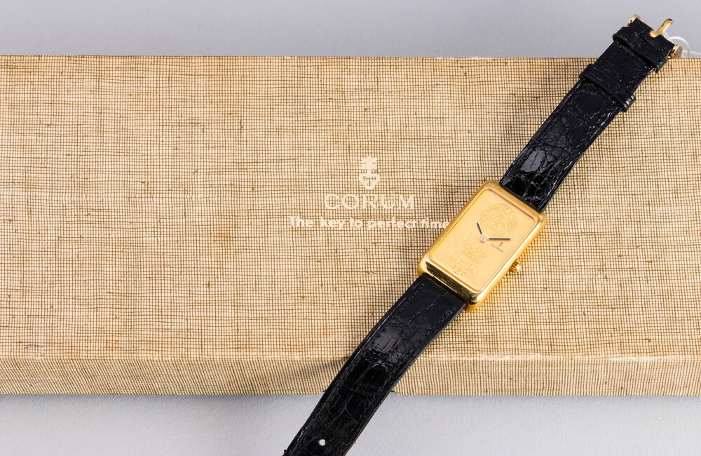 Corum - Inusuale Orologio Lingot, Quadrante in Oro Giallo 999 di 10 Grammi, Carica Manuale, con S...