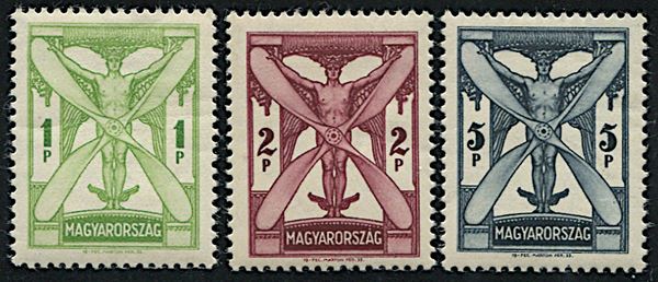 1933, Ungheria, Posta Aerea, soggetti vari