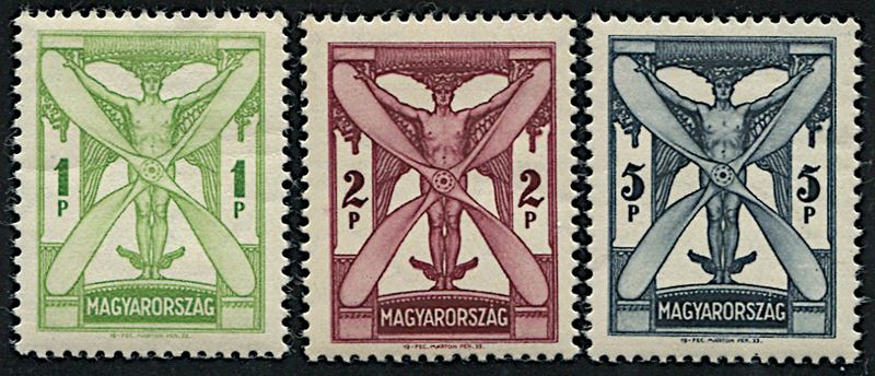 1933, Ungheria, Posta Aerea, soggetti vari  - Asta Filatelia - Cambi Casa d'Aste