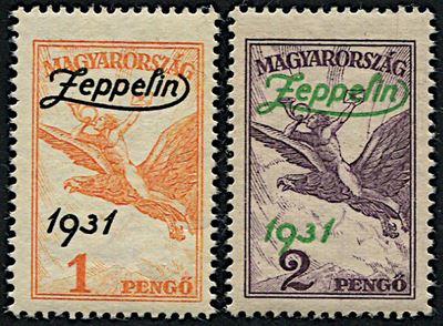 1931, Ungheria, Posta Aerea, “zeppelin”
