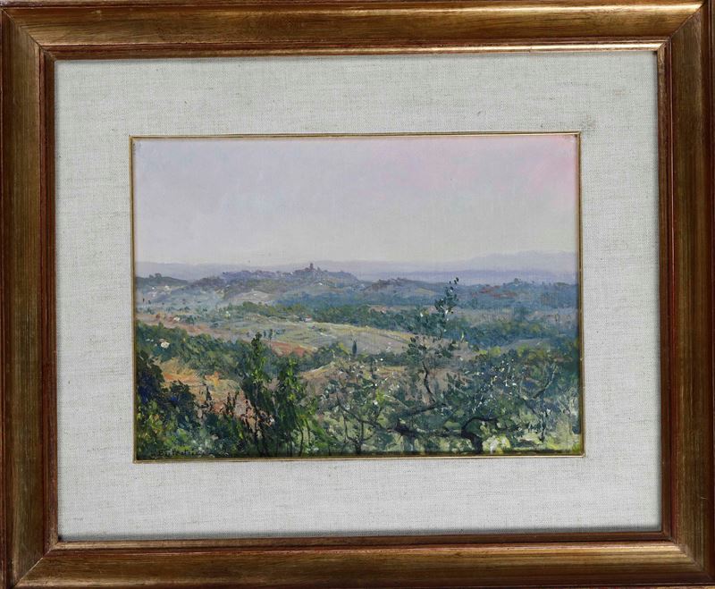 Lionello Balestrieri : Veduta campestre  - Auction 19th Century Paintings - Cambi Casa d'Aste