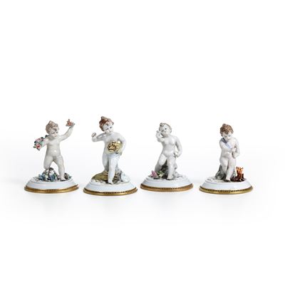 Figurine con le Quattro stagioni.XX Secolo.