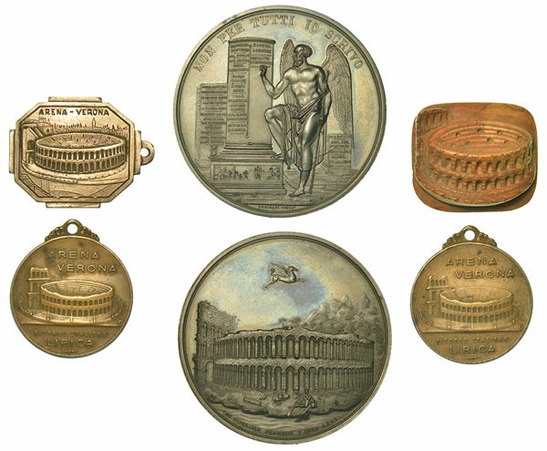 VERONA. Lotto di cinque medaglie.