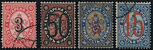 1884/85, Bulgaria, soprastampati