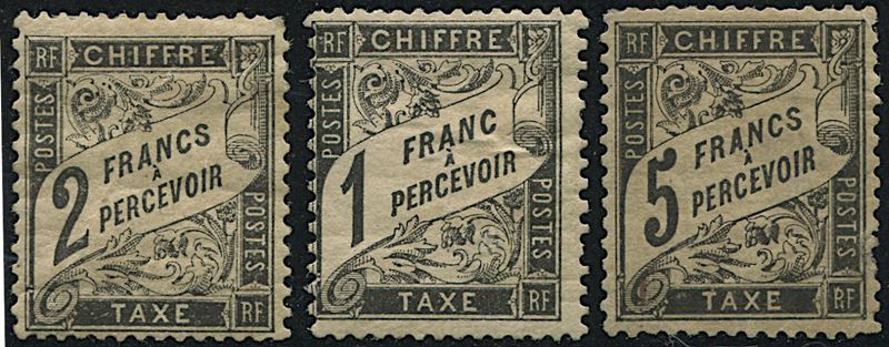 1881/92, Francia, segnatasse  - Asta Storia Postale e Filatelia - Cambi Casa d'Aste