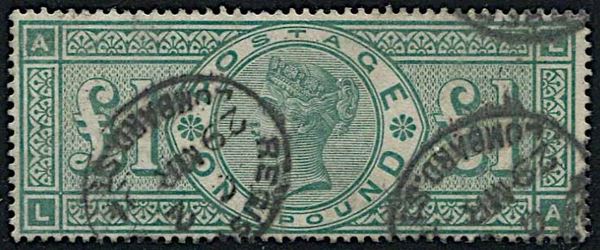 1891, Great Britain, £ 1 green