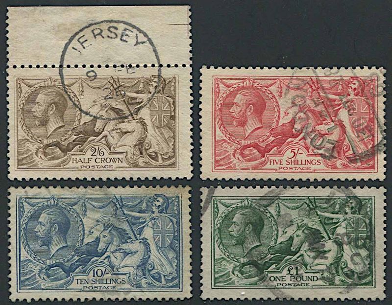 1913, Great Britain, Sea Horses  - Asta Storia Postale e Filatelia - Cambi Casa d'Aste