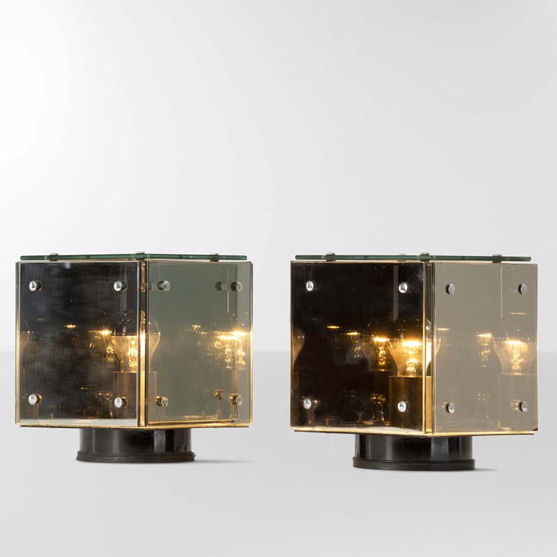 Gruppo A.R.D.I.T.I. : Due lampade da tavolo mod. Prismar  - Asta Design - Cambi Casa d'Aste