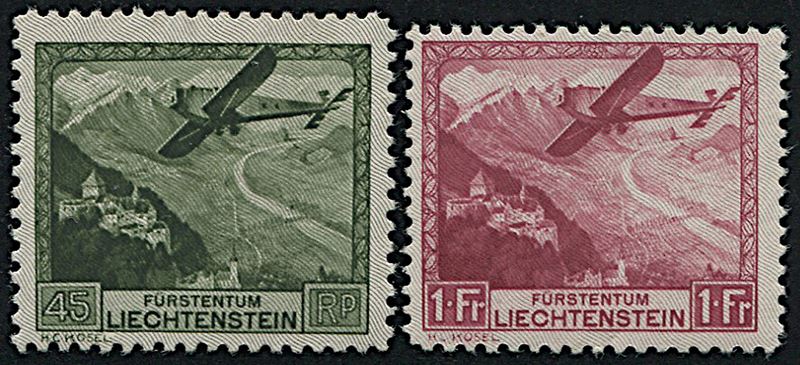 1930, Liechtenstein, Posta Aerea  - Asta Filatelia - Cambi Casa d'Aste