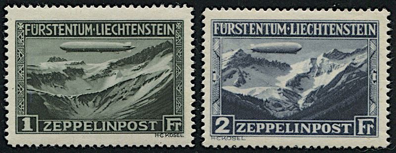 1931, Liechtenstein, “Zeppelin”  - Asta Filatelia - Cambi Casa d'Aste