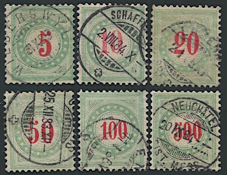 1883, Svizzera, segnatasse  - Asta Storia Postale e Filatelia - Cambi Casa d'Aste