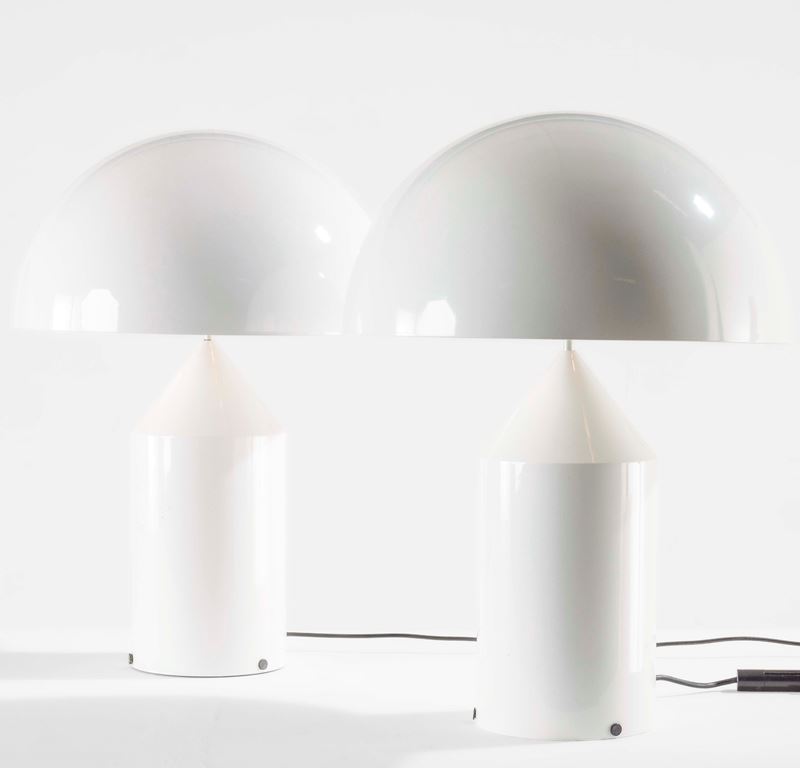 Vico Magistretti : Due lampade da tavolo mod. Atollo  - Auction Design200 - Cambi Casa d'Aste