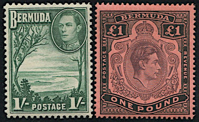 1938, Bermuda, King George VI  - Asta Filatelia - Cambi Casa d'Aste