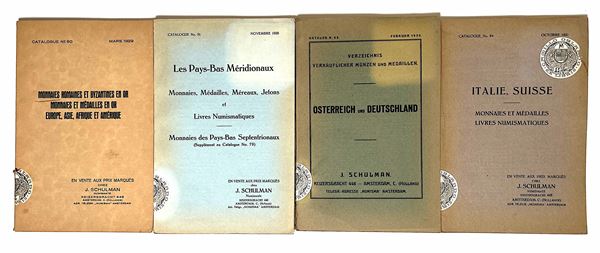 SCHULMAN J. Lotto di quattro cataloghi.