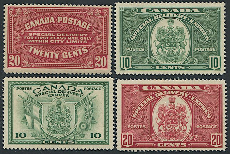 1922/1940, Canada, special delivery stamps, group of different issues  - Asta Storia Postale e Filatelia - Cambi Casa d'Aste